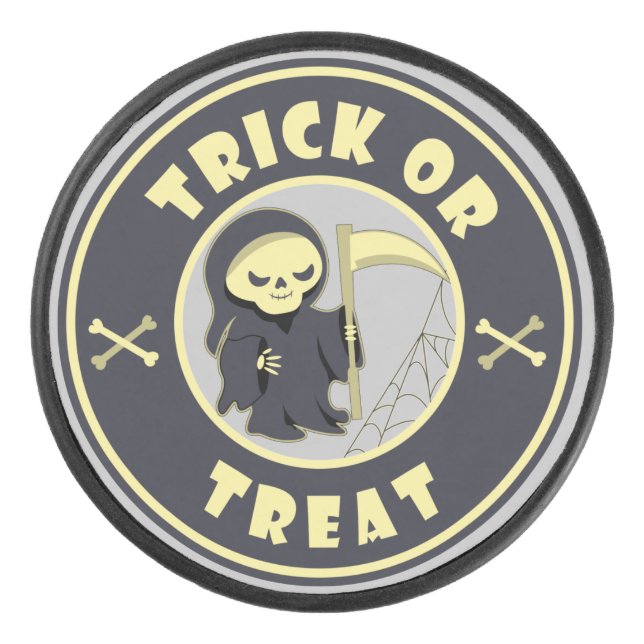 Palet De Hockey Trick ou traiter Halloween griffeur caractère (Devant)