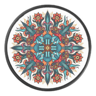 Palet De Hockey Trippy Psychedelic Super champignon Mandala Eyes
