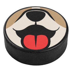 Palet De Hockey Visage de chien