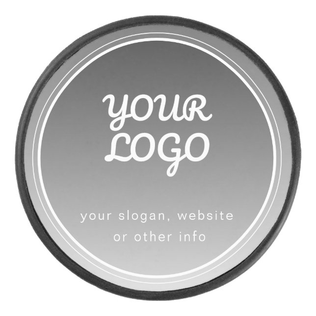 Palet De Hockey Votre logo et votre texte modifiable | Gradient gr (Devant)