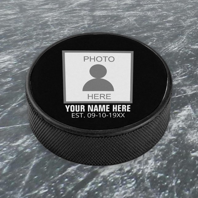 Palet De Hockey Votre photo ici Nom et âge (Créateur téléchargé)