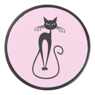 Palet De Hockey Whimsical Skinny Chat noir rose