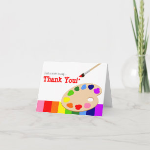 Palette Arc-en-ciel Carte de remerciements