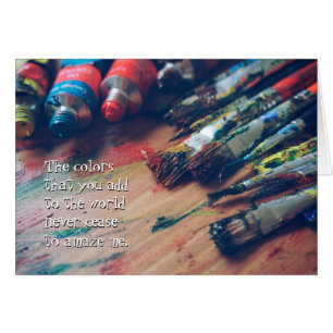 Palette colorée - Carte de voeux Artiste