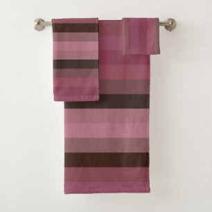 Palette de rayures douces Rose Poussiéreux et Brun