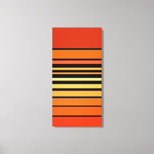 Palette der orangen Farblinien Leinwanddruck