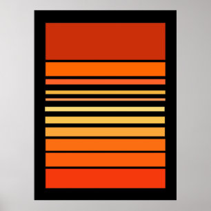 Palette der orangen Farblinien Poster
