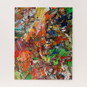 Palette des Künstlers: Expressives Farbauftrag-Mus