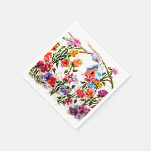 PALETTE DRUCKEN BIRD HOUSE PAPIER NAPKINS SERVIETTE