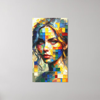 Palette Portrait: Chromatischer Blick Canvas Leinwanddruck