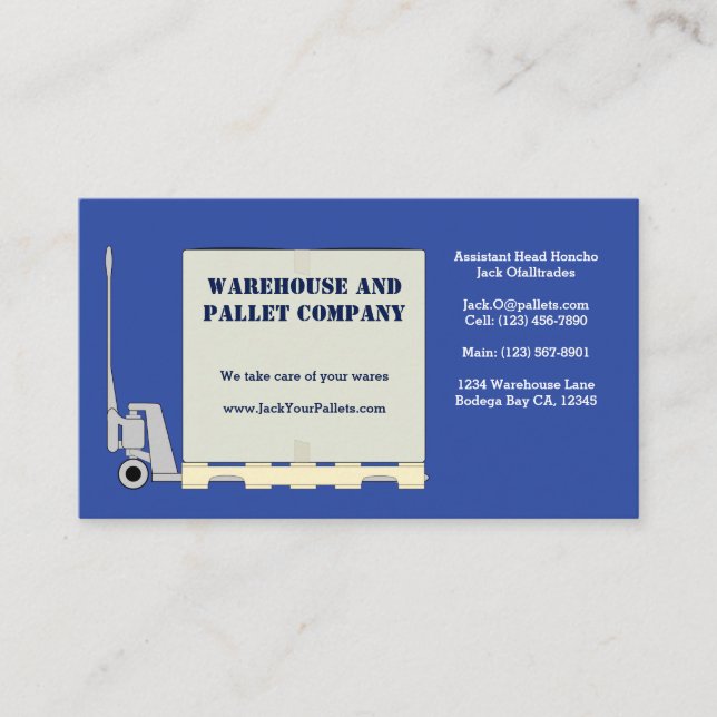 Paletten-Jack Visitenkarte (Vorderseite)