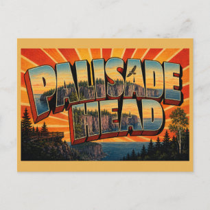 Palisade Head MN Vintage Reise Kunst Postkarte
