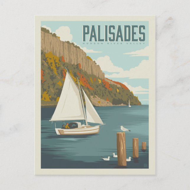 Palisades Hudson Valley Postkarte (Vorderseite)