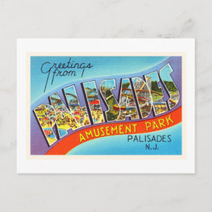 Palisades New Jersey NJ Vintage voyage Carte posta