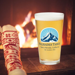 Palisades Tahoe California Skigebiet Souvenir Glas