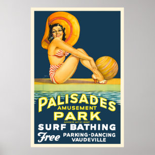 Palisades-Vergnügungspark - Vintages Plakat 1937