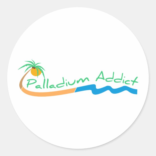 Palladiumaddiclogo Runder Aufkleber (Vorderseite)