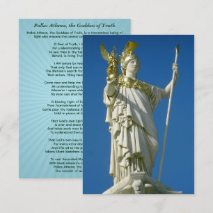 Pallas Athena, die Göttin der Wahrheit Einladung