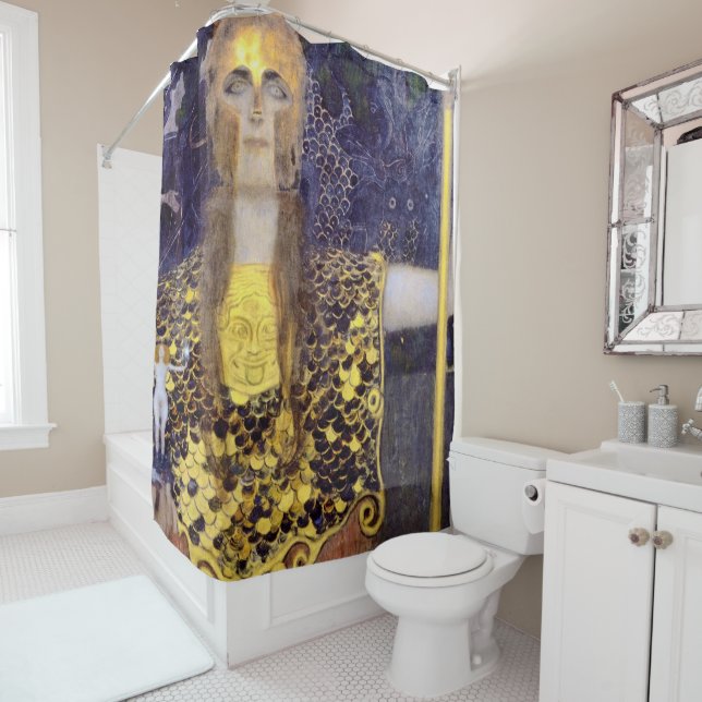 Pallas Athena, Gustav Klimt Duschvorhang (Beispiel)