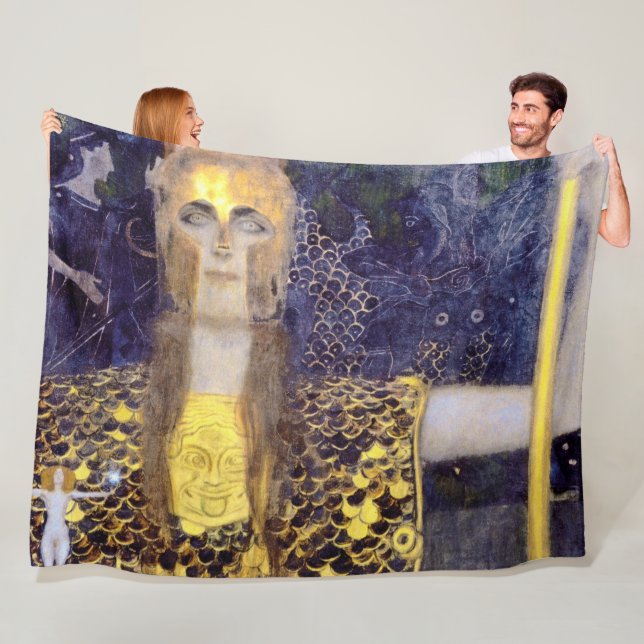 Pallas Athena, Gustav Klimt Fleecedecke (Beispiel)