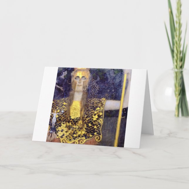 Pallas Athena, Gustav Klimt Karte (Vorderseite)