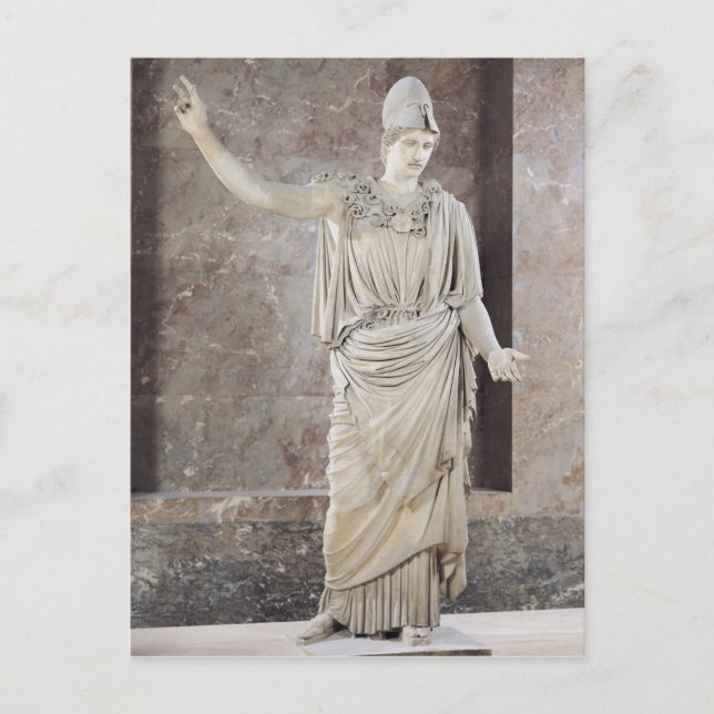 Pallas de Velletri, Statue der helmeted Athena Postkarte (Vorderseite)