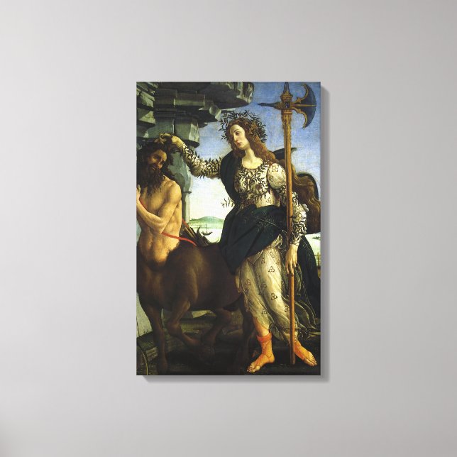 Pallas (Minerva) und Centaur von Sandro Botticelli Leinwanddruck (Vorderseite)