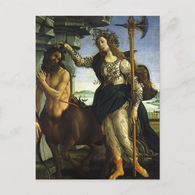 Pallas (Minerva) und Centaur von Sandro Botticelli Postkarte (Vorderseite)