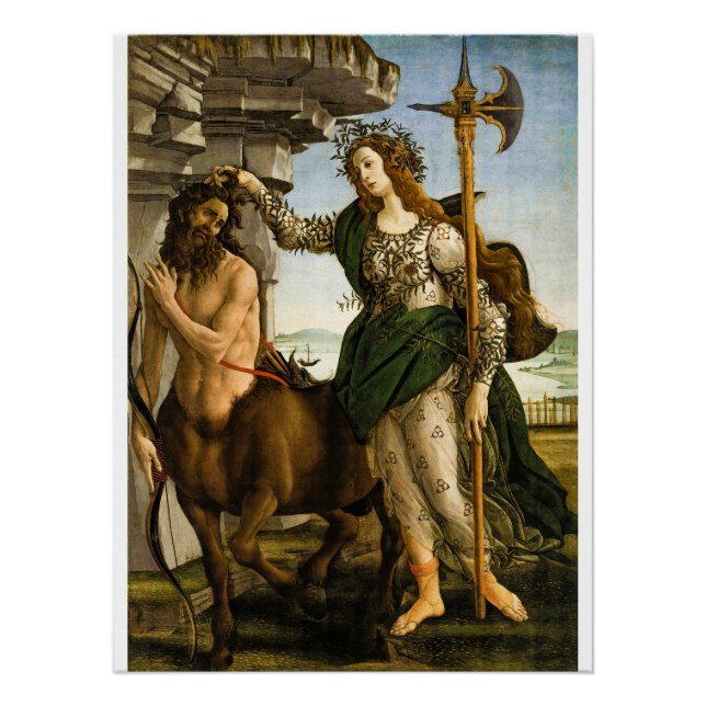 Pallas und Centaur von Sandro Botticelli Poster (Vorderseite)