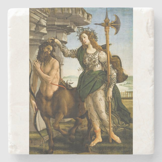 Pallas und Centaur von Sandro Botticelli Steinuntersetzer (Vorderseite)