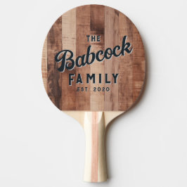 Pallet Wood Boards Retro Family Name & Year Tischtennis Schläger