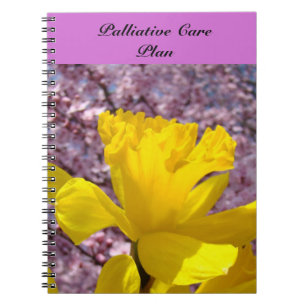 Palliativpflegeplan-Notizbuch Rosa Blüten Floral Notizblock