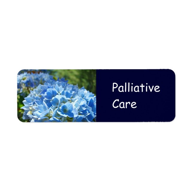 Palliativversorgung Aufkleber Etiketten Blaue Hort (Vorne)