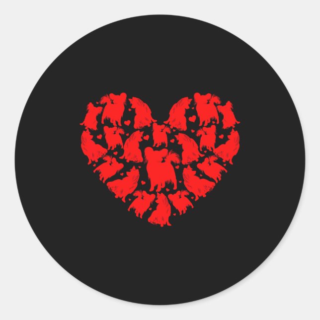 Pallon Dog Lover Funny Love Heart Pallon Valentine Runder Aufkleber (Vorderseite)