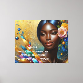 Palm 34:1 leinwanddruck