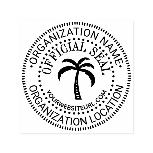 Palm #3 Generic Custom Offiziell Siegel Name Loc U Permastempel (Design)