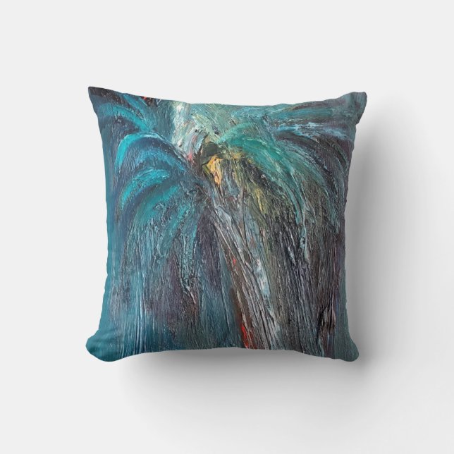 Palm Art 16" x 16" Baumwoll-Kissen Kissen (Vorderseite)