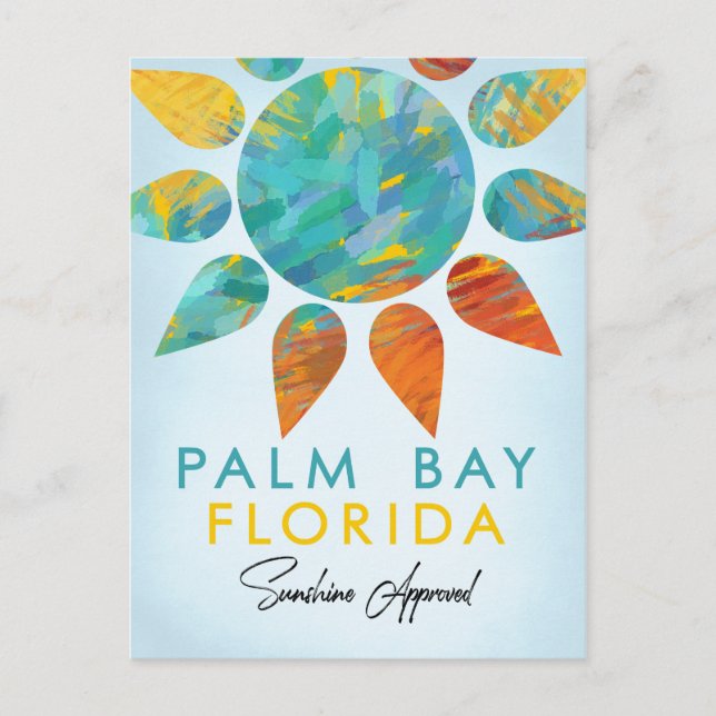 Palm Bay Florida Sunshine Postkarte (Vorderseite)