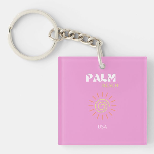 Palm Beach, Art Rétro, Preppy, Art Rose, Rose (Devant)