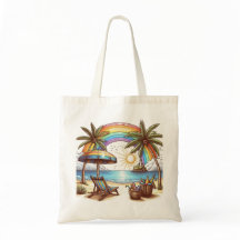 Palm Beach Baum mit Regenbogen und Sonnenschein