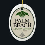 Palm Beach bei Verzierung 100 Keramikornament<br><div class="desc">Feiern des Centennial der Vereinigung von der Stadt des Palm Beach,  Florida. Wintererholungsort Henrys Flaglers drehte Paradies für High Society,  hohe Art und hohes Leben.</div>