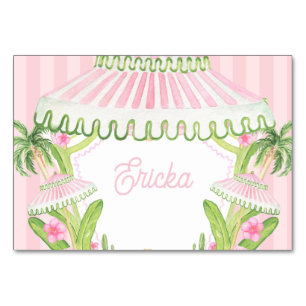 Palm Beach Cabana Platzkarte Tischnummer