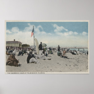 Palm Beach, FL - die schwimmende Stunde Poster