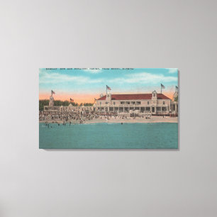 Palm Beach, FL - Oceanview der Unterbrecher Casin Leinwanddruck