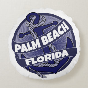 Palm Beach Florida Anker Rundkissen Rundes Kissen