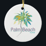 Palm Beach, Florida Keramik Ornament<br><div class="desc">Diese Grafik/Illustration "Palm Beach,  Florida" sieht gut aus auf T - Shirt,  Hunde-T - Shirt,  Schürze,  Wanduhren,  Tasse und auf vielen weiteren Geschenkartikeln für sich selbst oder Ihre Familie und Freunde. Viel Spaß!</div>