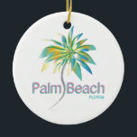 Palm Beach, Florida Keramik Ornament<br><div class="desc">Diese Grafik/Illustration "Palm Beach,  Florida" sieht gut aus auf T - Shirt,  Hunde-T - Shirt,  Schürze,  Wanduhren,  Tasse und auf vielen weiteren Geschenkartikeln für sich selbst oder Ihre Familie und Freunde. Viel Spaß!</div>