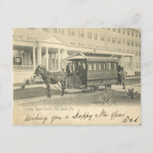 Palm Beach, Florida Resort und Eselstraßenbahn 190 Postkarte
