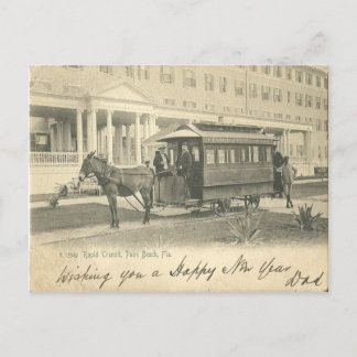 Palm Beach, FLorida Resort und Eselwagen 1908 Postkarte