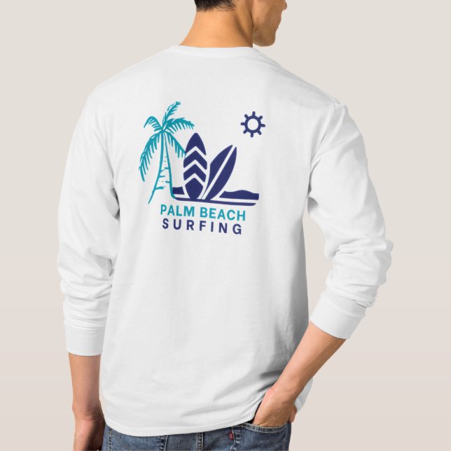 Palm Beach Florida Surfing T - Shirt (Rückseite)